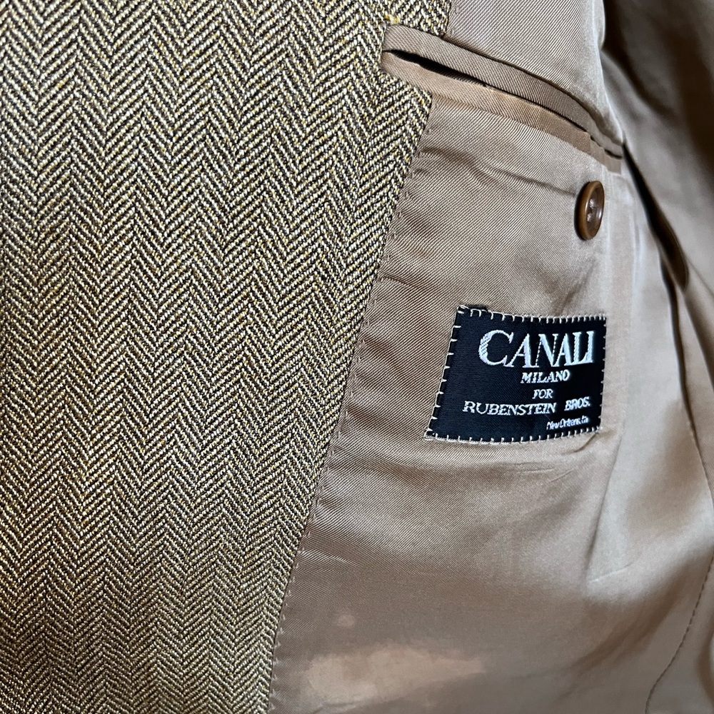 Canali Gold Sport Coat Classic Notched Lapel